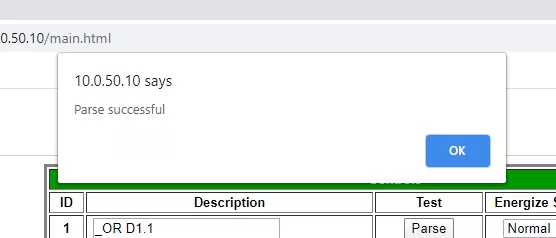 A successful derived controls parse.