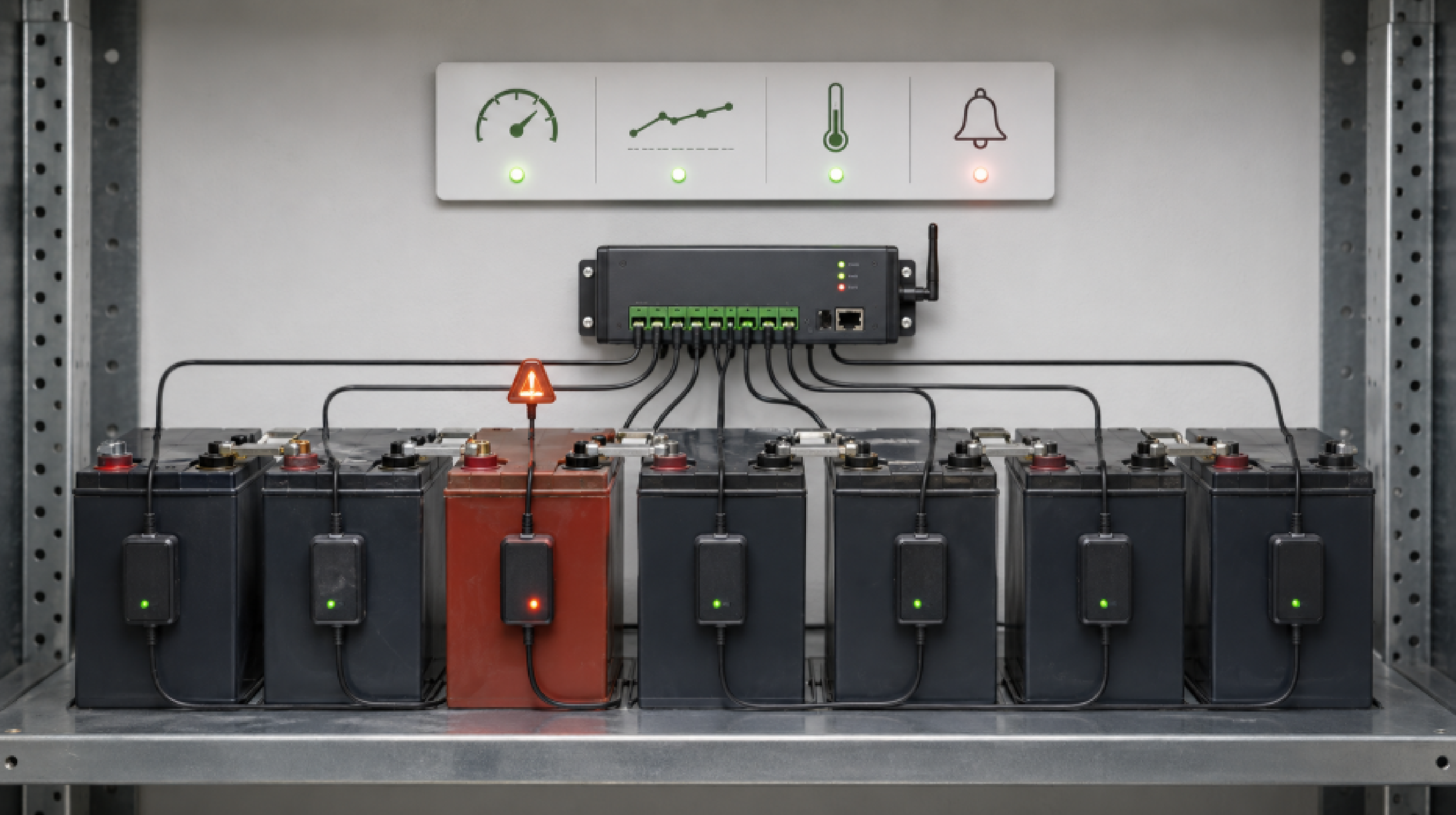 Battery monitoring station