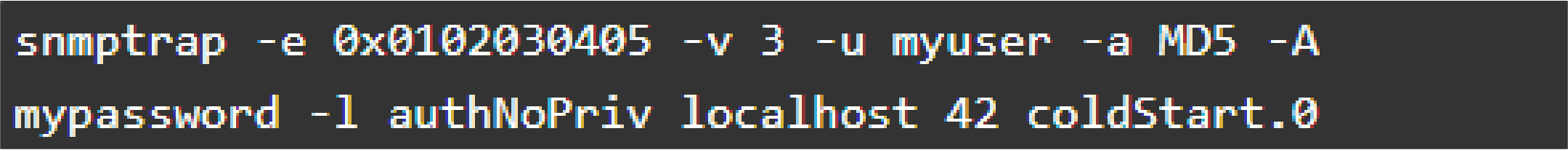 coldStart SNMP TRAP command