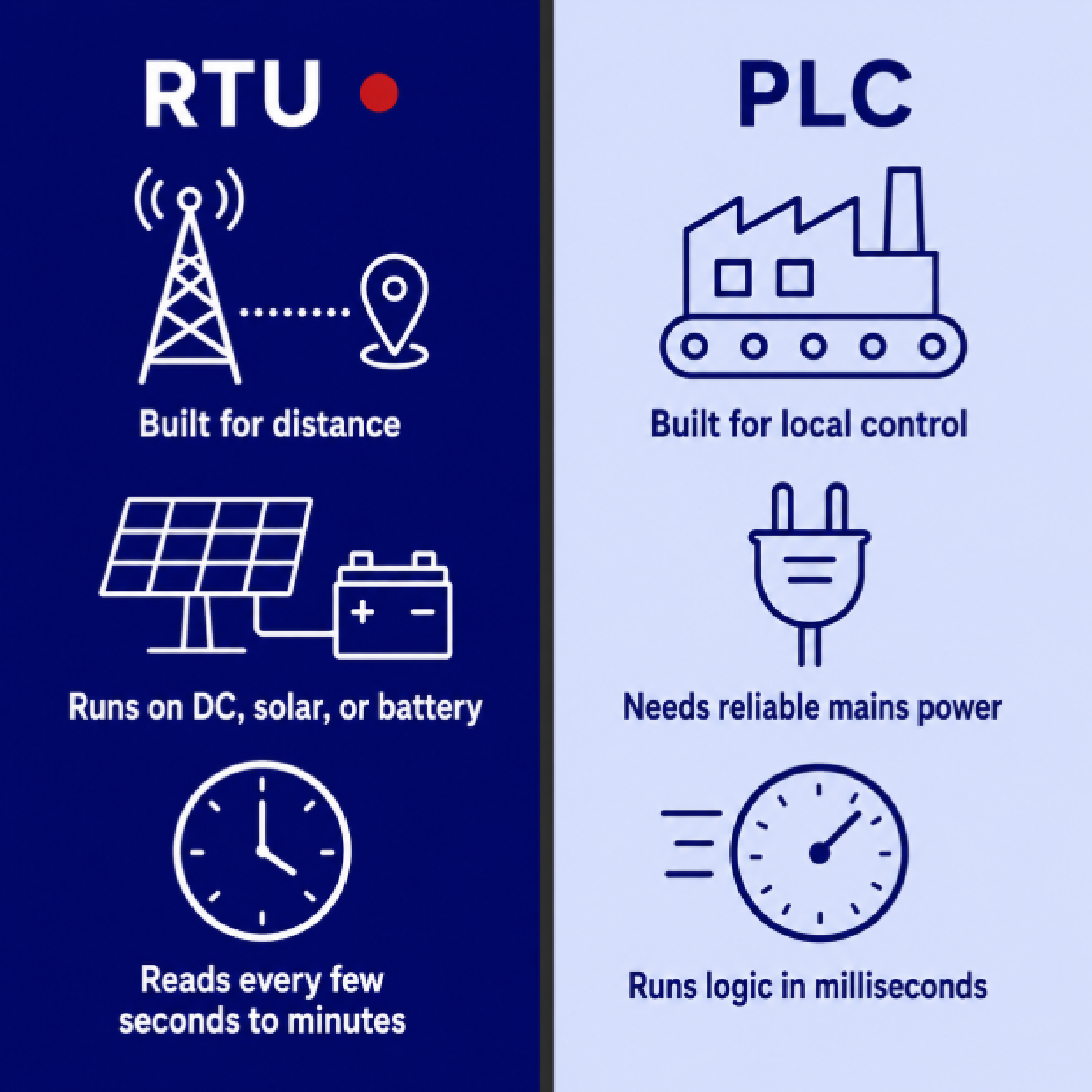 RTU vs PLC
