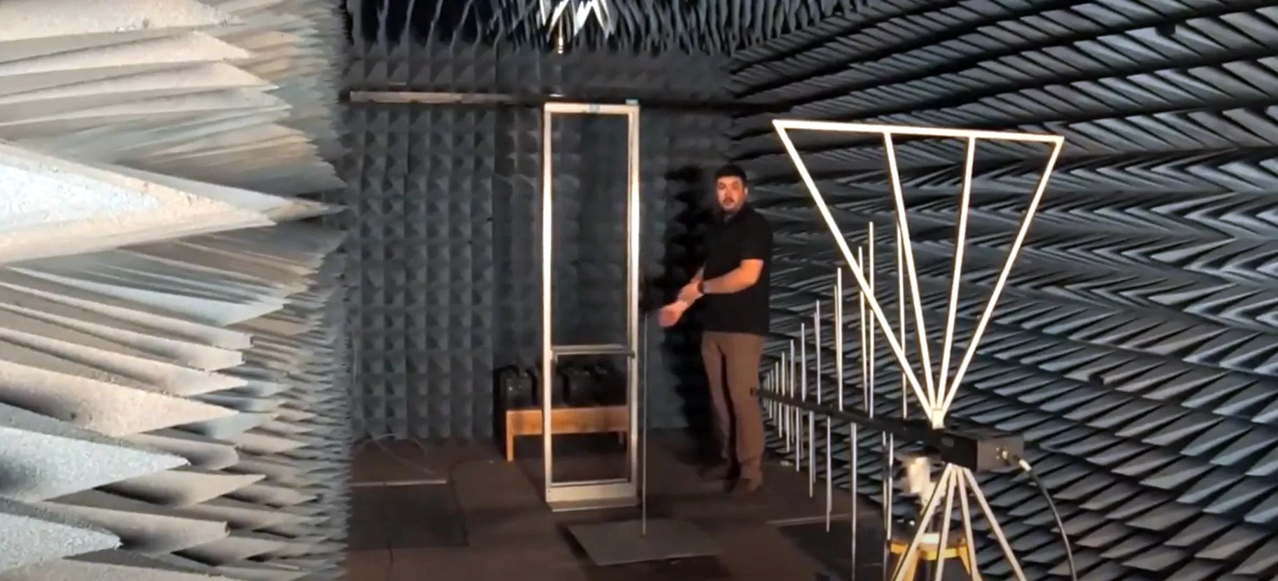 Anechoic chamber for measuring electromagnetic interference