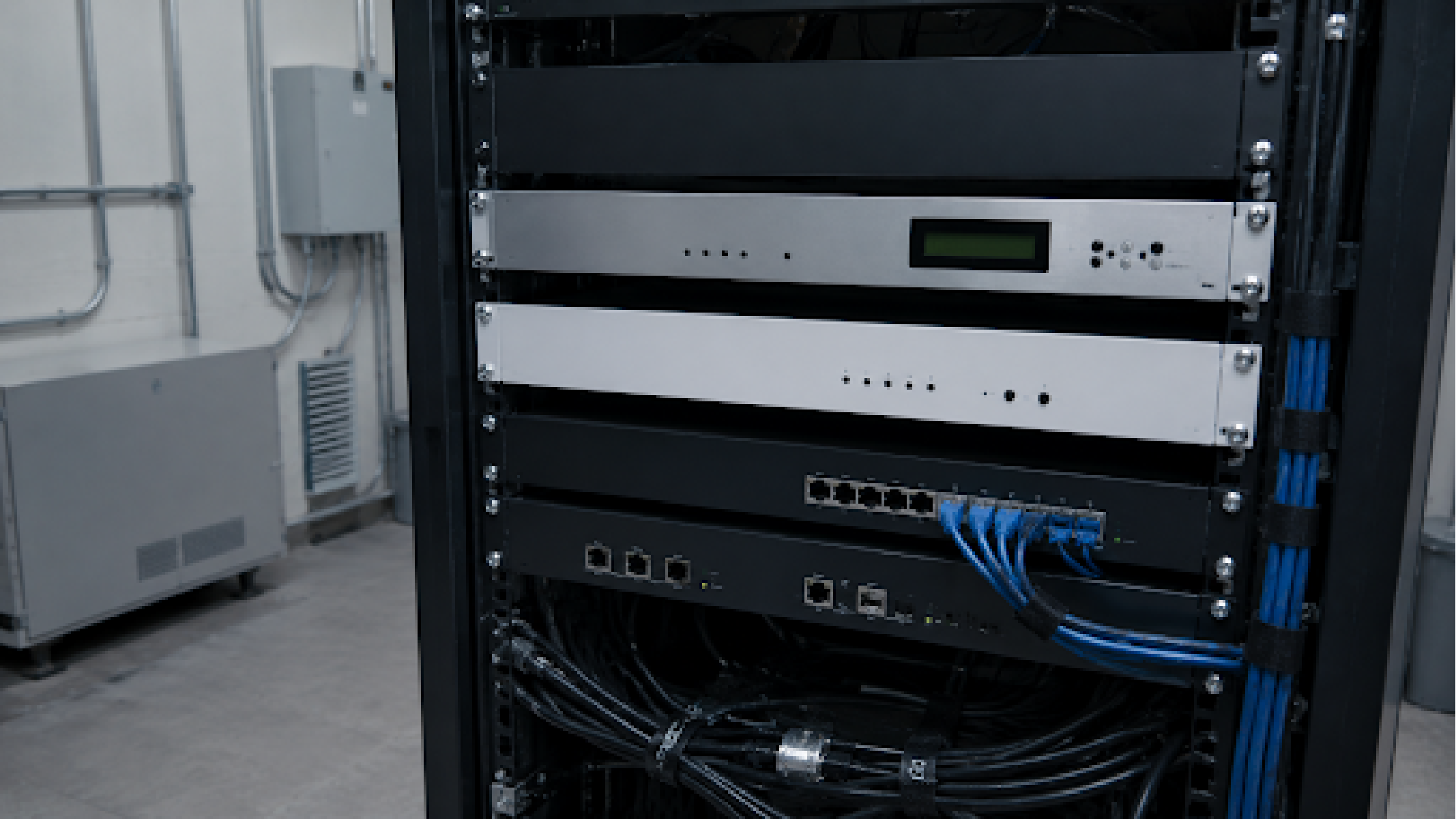 HERO IMAGE: NetGuardian RTU installed in an equipment rack at a remote site
