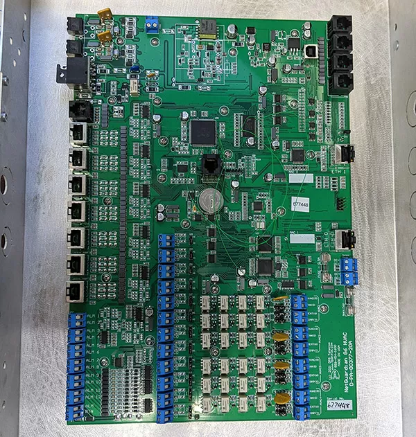 The PCB of a wall-mounted monitoring & control box, an early prototype build
