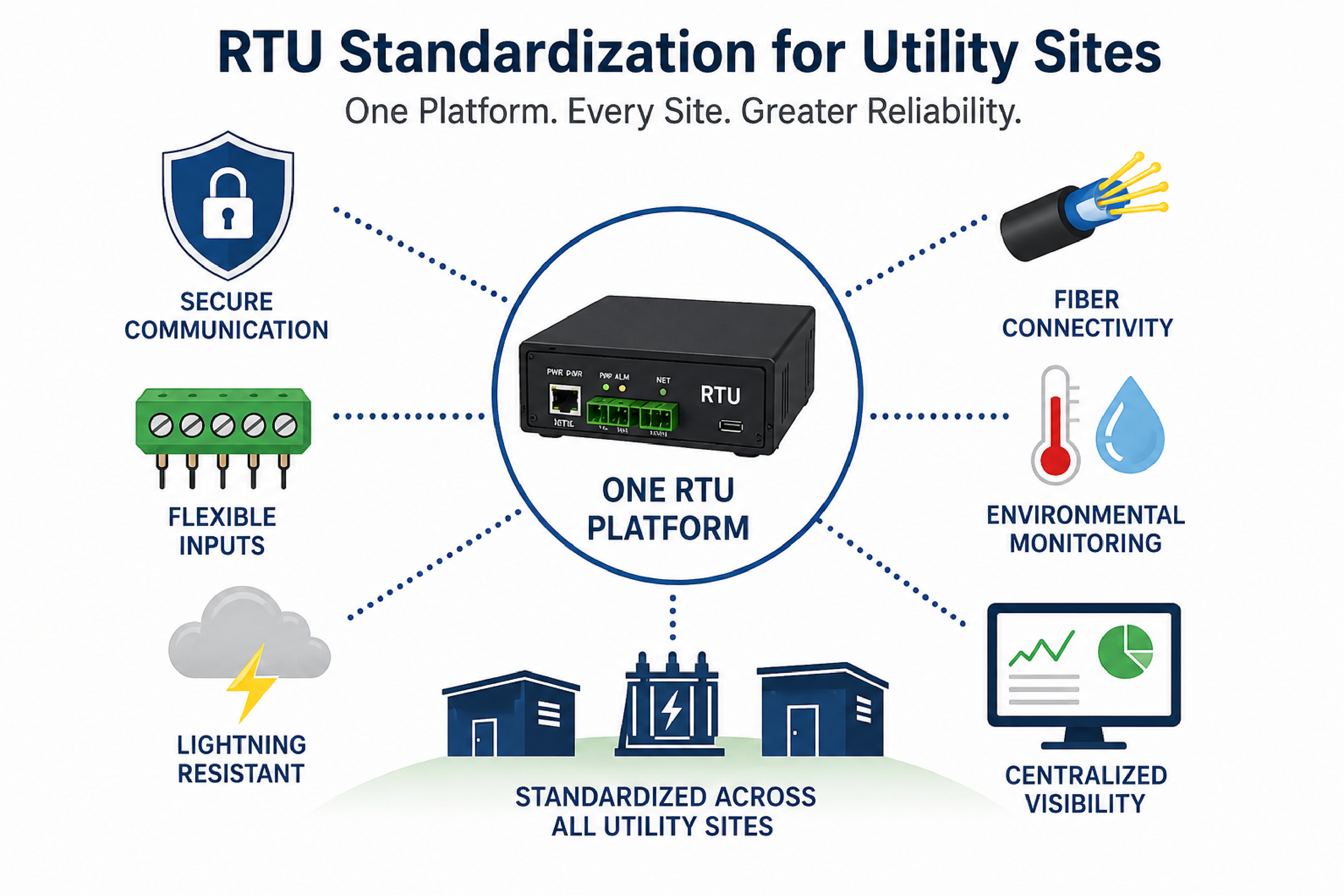 RTU standardization for utility sites