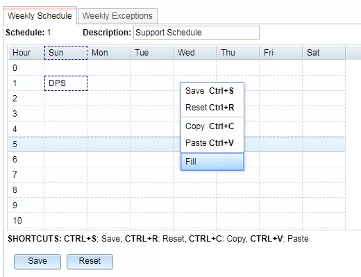 Setting Notification Schedule on T/Mon