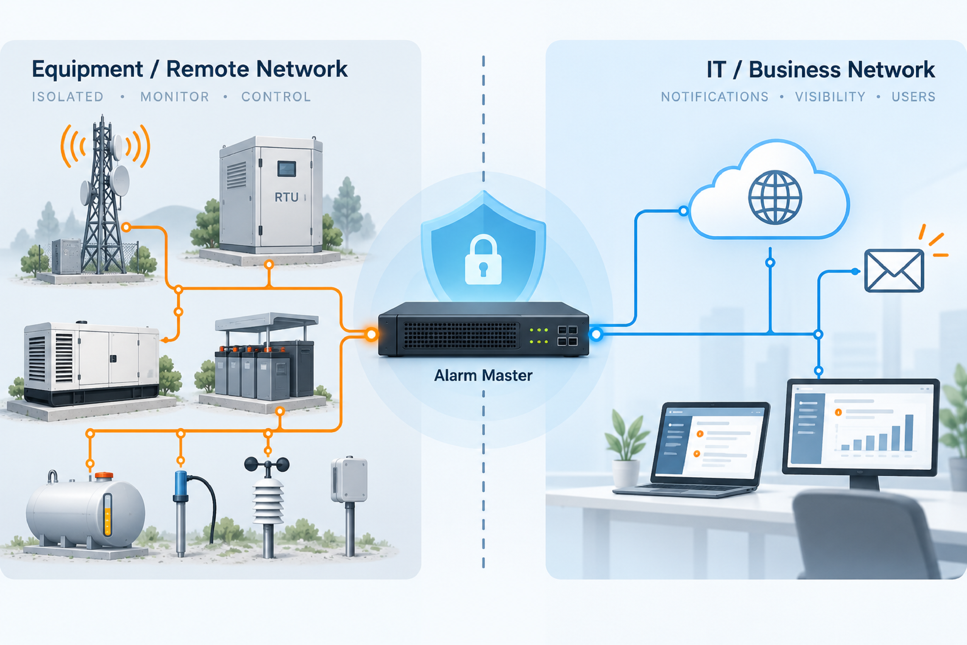Alarm data being sent to PRISM vs Central Station