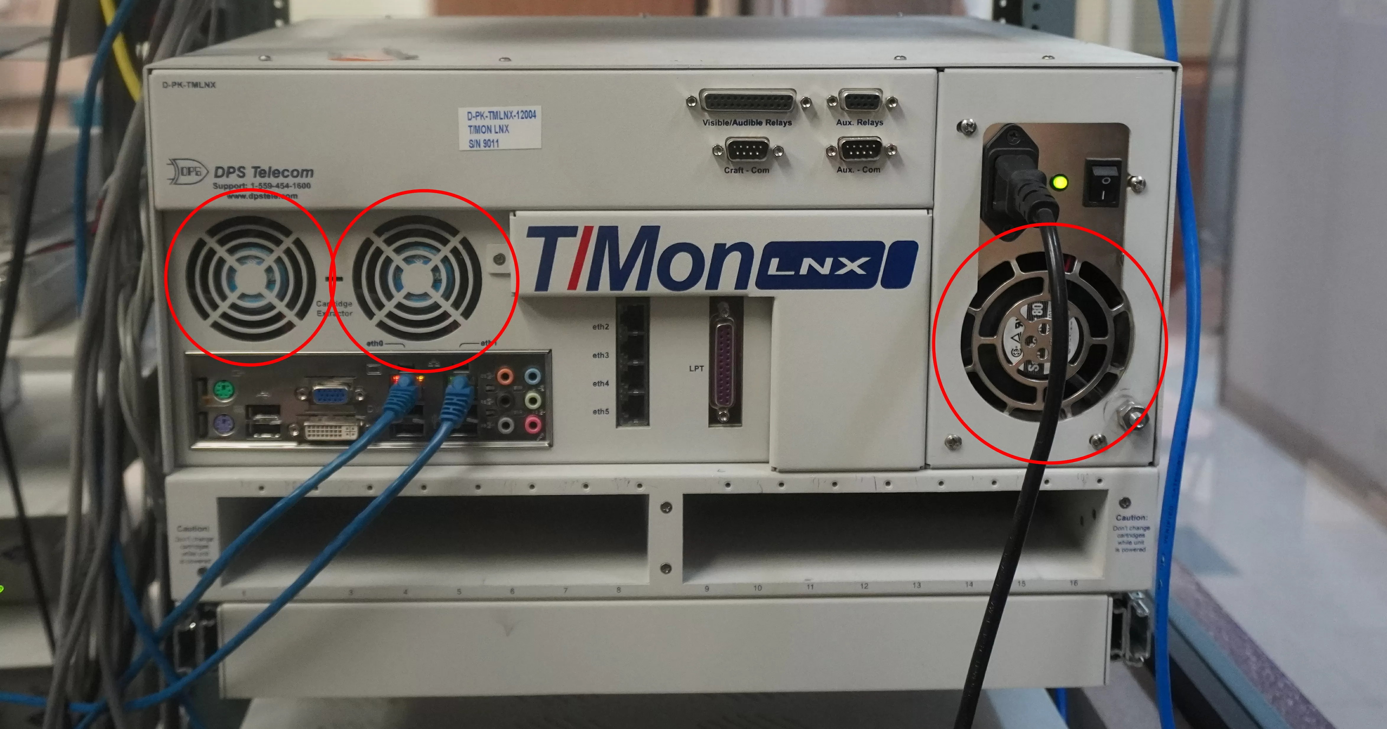 Fans in the T/Mon master station