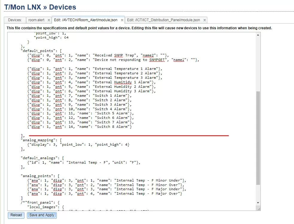 T/Mon master station screen