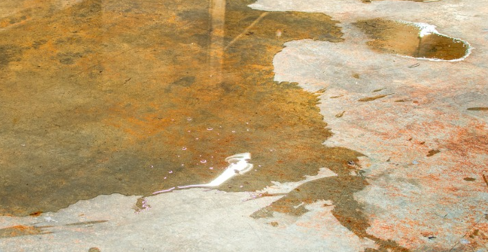 water on floor
