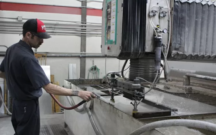 Water jet cutting metal