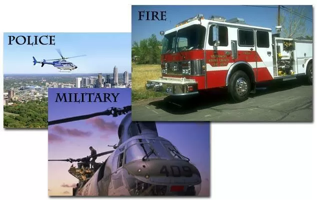 Police, Fire, Military