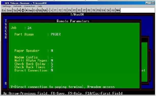 T/Mon XM Remote Parameters