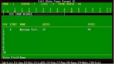 choose pager display alarm format