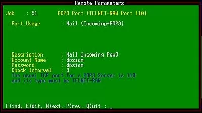 configure remote port parameters job 51
