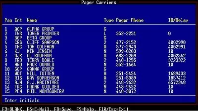 configure pager carriers