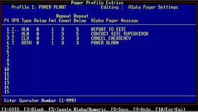 configure pager profile entries
