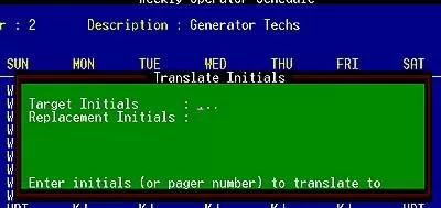 change operator weekly pager schedule