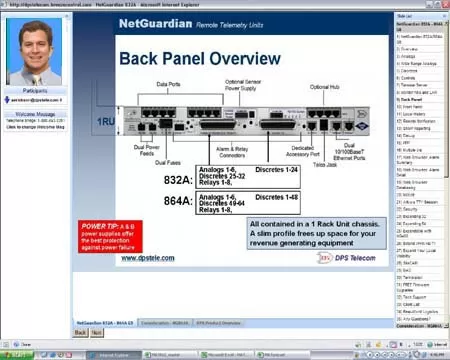DPS Telecom Web demonstration image