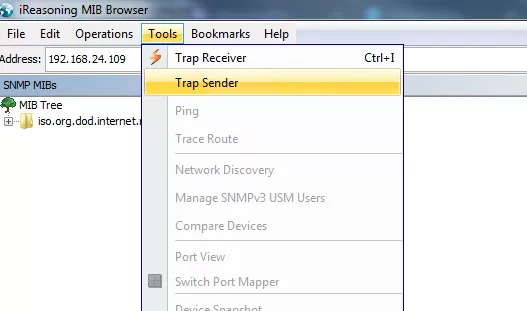 MIB Browser trap sender