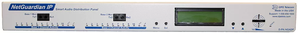 Front panel of the NetGuardian Audio Distribution Panel (ADP)