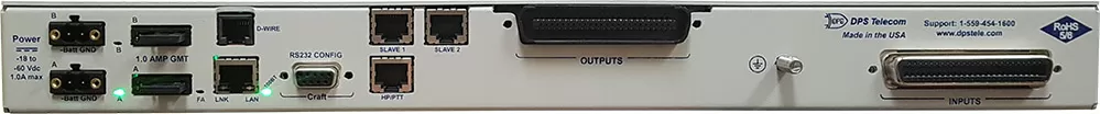 Front panel of the (revision 2) NetGuardian Audio Distribution Panel (ADP)