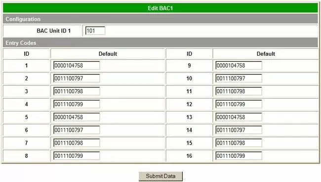 Building Access Controller 32 Windows Configuration
