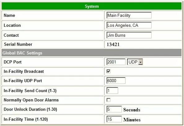 Building Access Controller 32 Windows Configuration