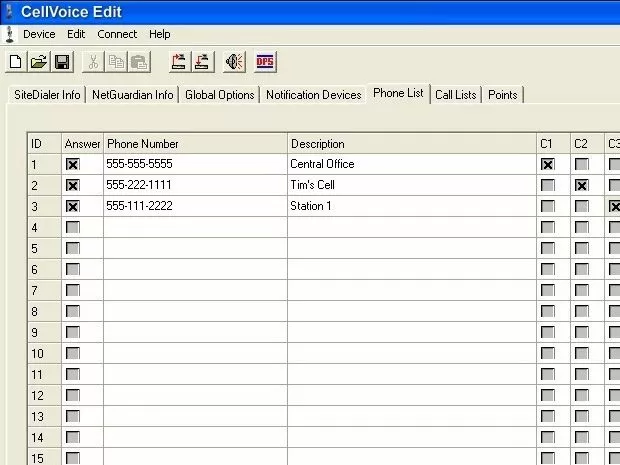 Configuring Call Notifications from the CellVoice 16's Offline Interface