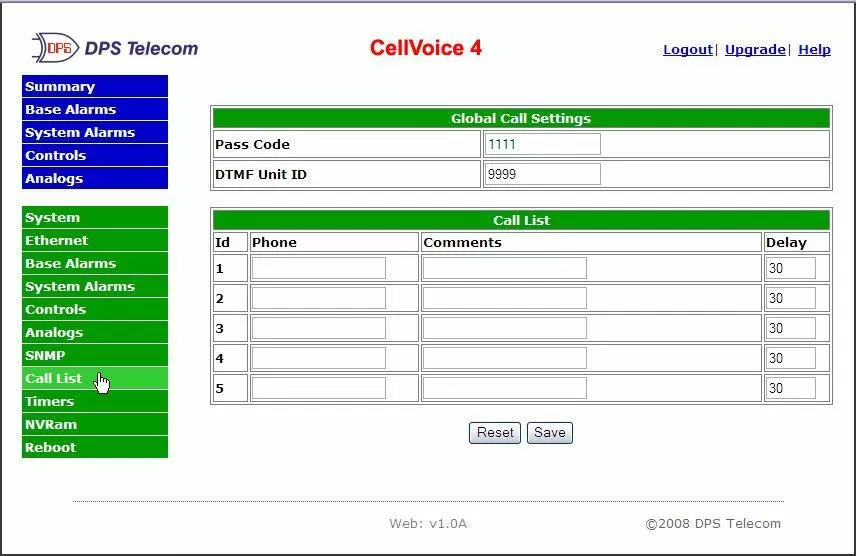 CellVoice 4 Call List