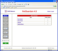 NetGuardian Web Interface Simulation