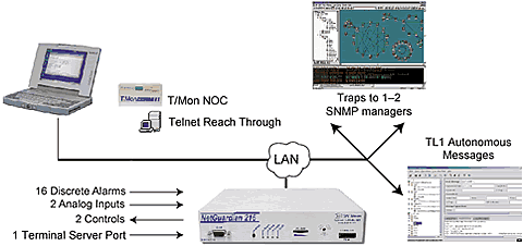 The NetGuardian 216 monitors exactly enough to monitor your small sites