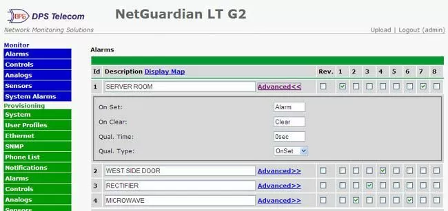 NetGuardian LT G2 interface