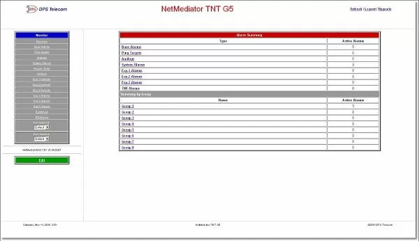 TNT G5 Web Interface