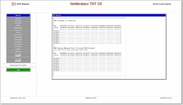 TNT G5 Web Interface