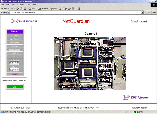 NetGuardian SiteCAM Interface