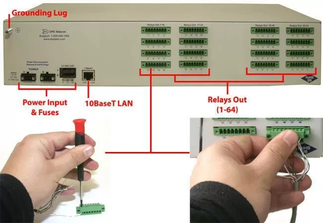 Back Panel of the Trap Relay 64.