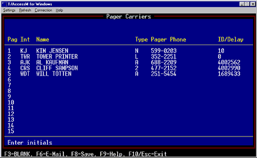 Easily add, remove and modify pager carriers with out hassle.