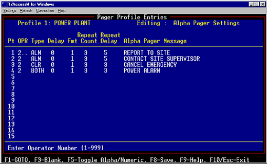 TMonXM pager profiles are simply to configure and manipulate.