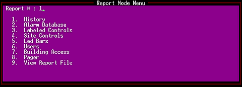 T/MonXM Report Menu