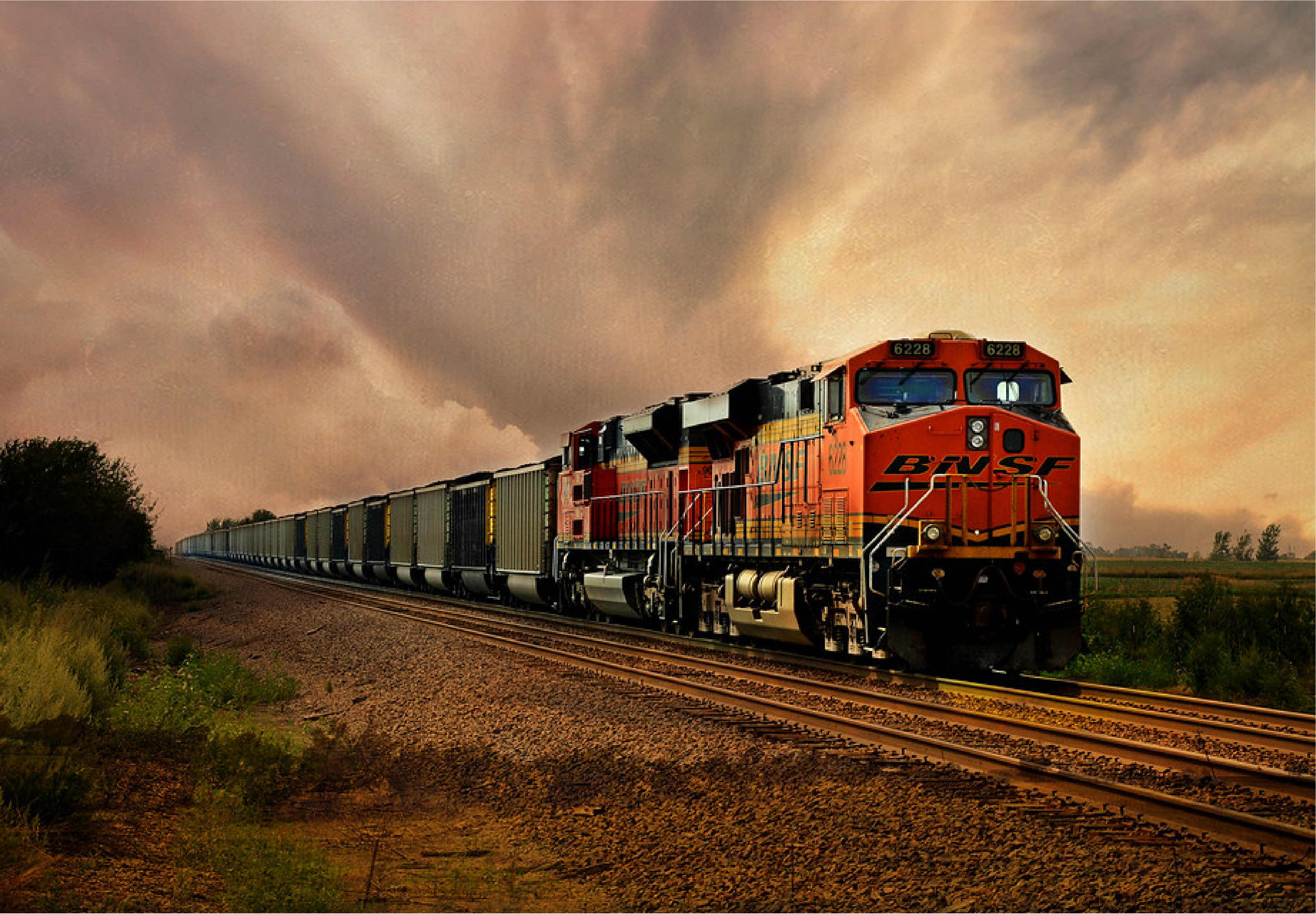 Train on a railroad