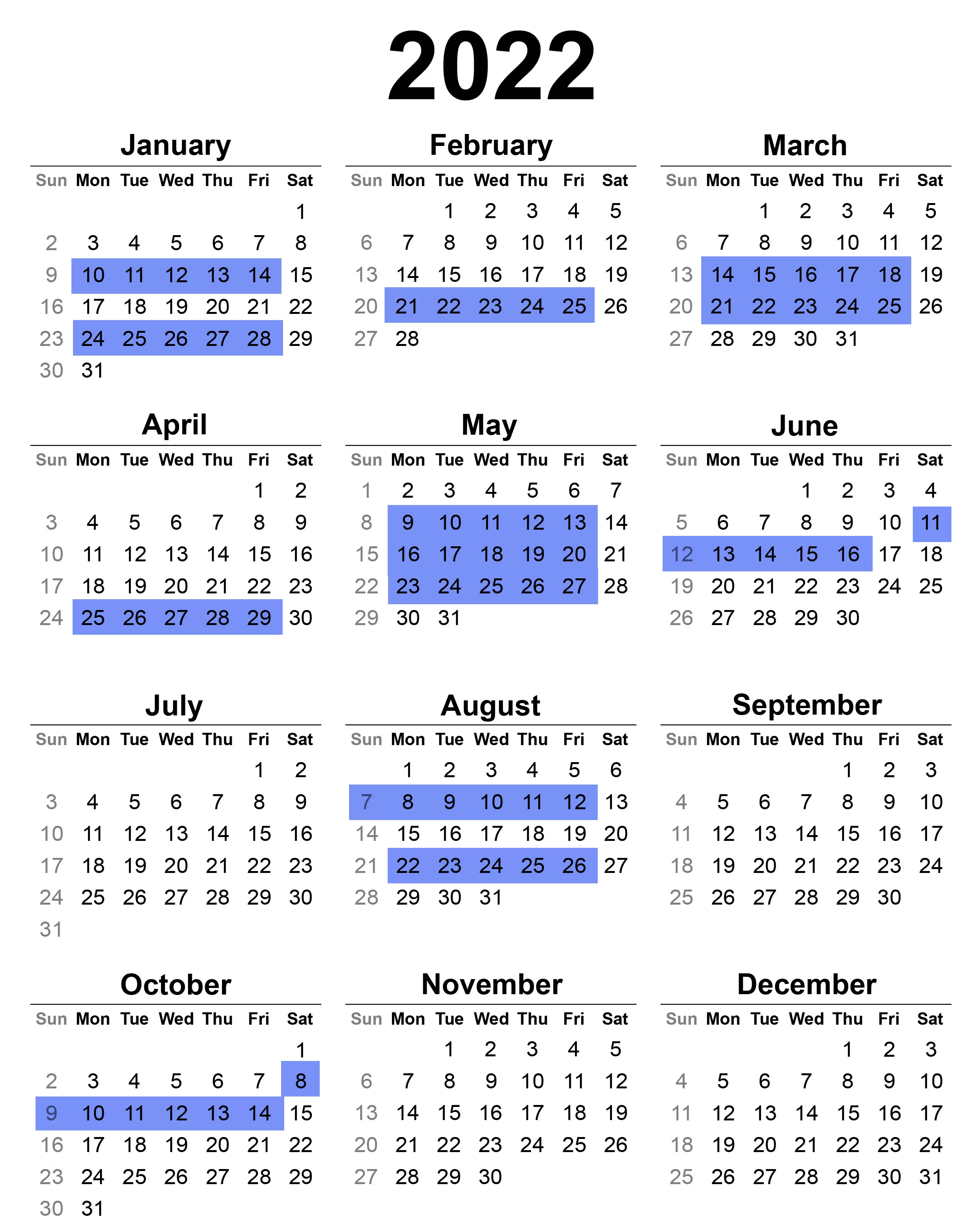 Site Visit Calendar