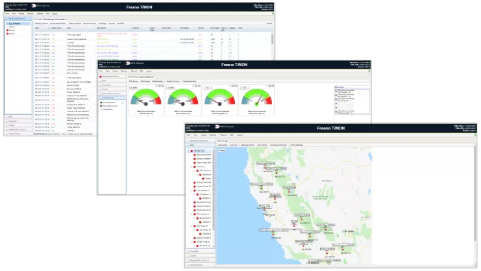 Screenshots from our T/Mon Alarm Master Station