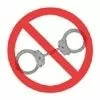 Crossed out handcuffs