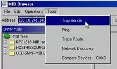 Trap Sender Menu